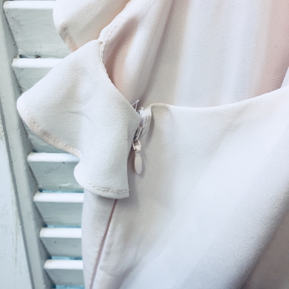 "Tulle" Powder Pink Blouse w/ Ruffles - Picture 4 of 8